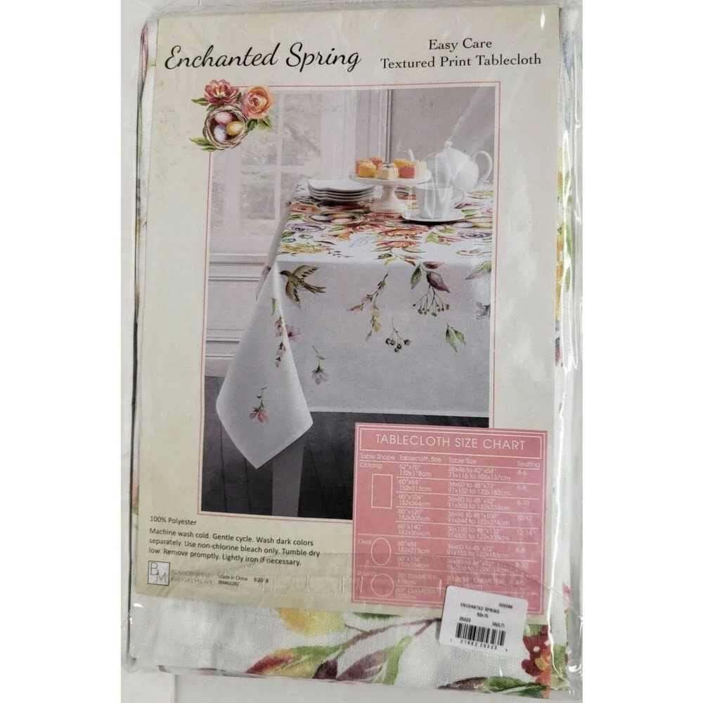 Printed Linen Tablecloth 52